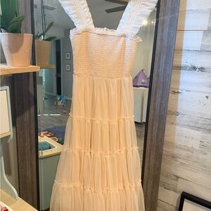 Smocked Ruffle Strap Tiered Maxi Dress